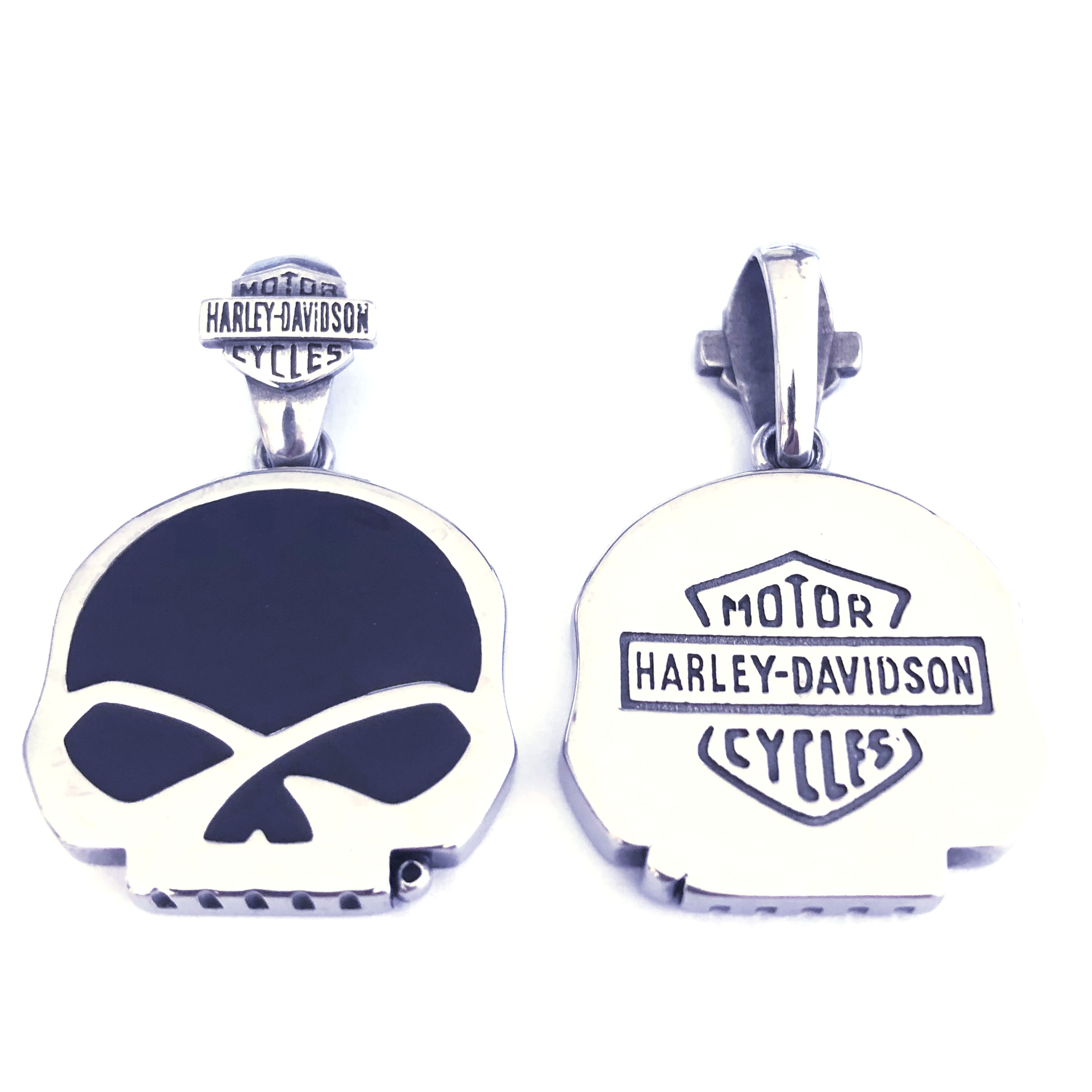 Dual-Faced Harley Davidson Pendant with Chain
