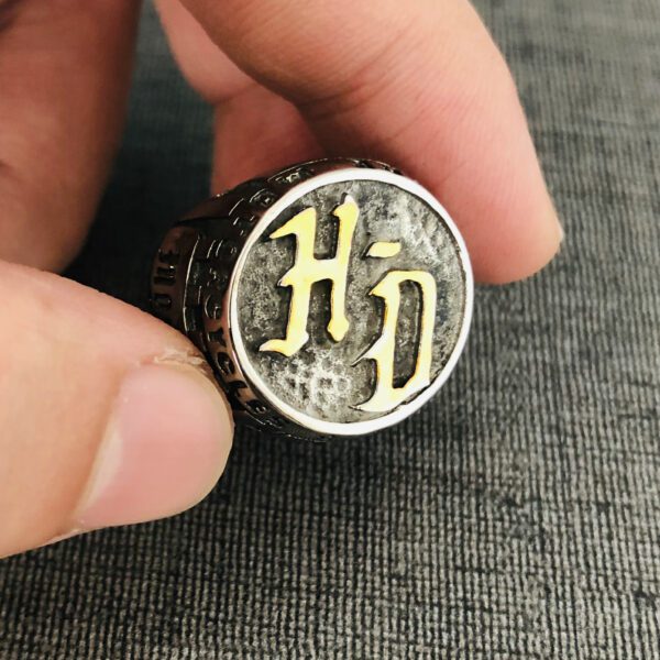 Harley Davidson Enthusiast Ring: New Edition, Dual-Tone Unisex Design - Image 2