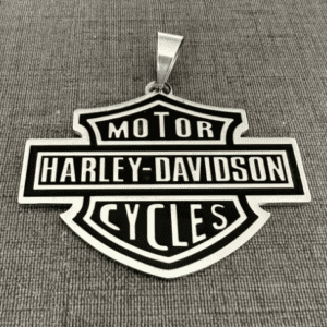 Harley Legacy Emblem Pendant: Bold Design with Chain - Premium Stainless Steel Edition