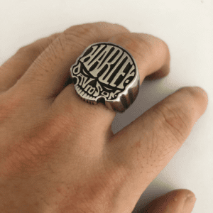 Harley Unisex Skull Ring: Roar of the Open Road