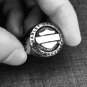 Harley Unisex 2 Faces Motorcycle Ring: Double the Style, Double the Spirit
