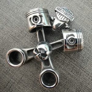 Harley Davidson Piston Style Motorcycle Pendant with Chain: A Symbol of Power and Performance