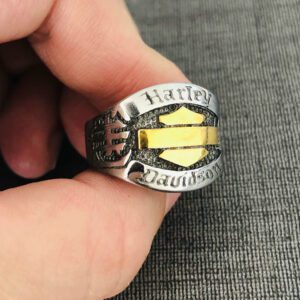 Harley Logo Design Ring: Embrace the Iconic Emblem in 2 Colors