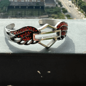 Adjustable Harley Davidson Bracelet with Orange Jewel: New Edition for Unisex