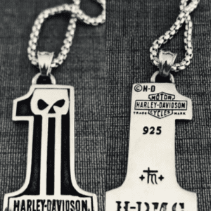Harley Davidson Pendant: New AMA Design, 2 faces with chain