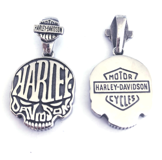 Harley Davidson Skull Style Pendant with Chain: Embrace the Rebellious Spirit