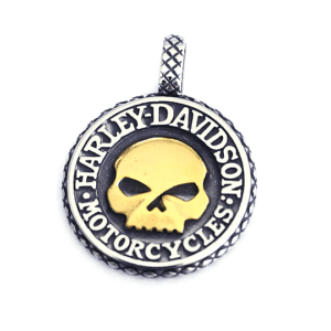 High-Quality Harley Davidson Pendant: Skull Design with Chain