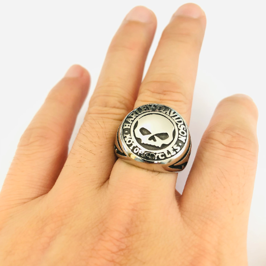 New Edition High-Quality Handmade Harley Skull Ring with Free Shipping - Image 2