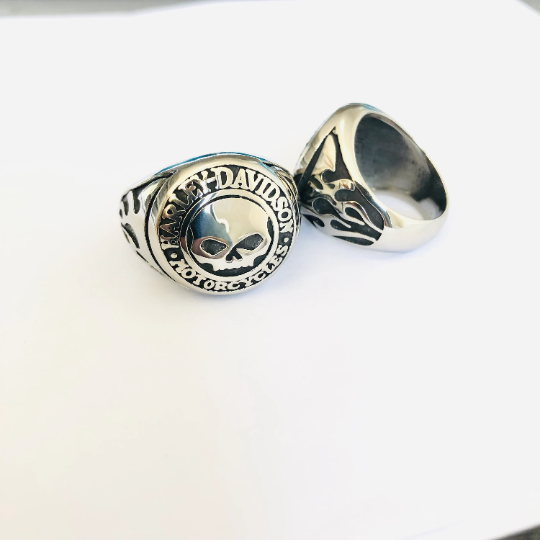 New Edition High-Quality Handmade Harley Skull Ring with Free Shipping