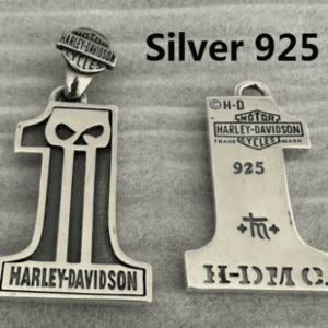 Sterling Silver 925 Harley Pendant with Reversible Design