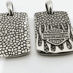 Handcrafted Harley Davidson Pendant with Unique Style and Chain