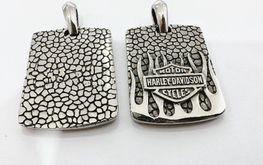 Handcrafted Harley Davidson Pendant with Unique Style and Chain
