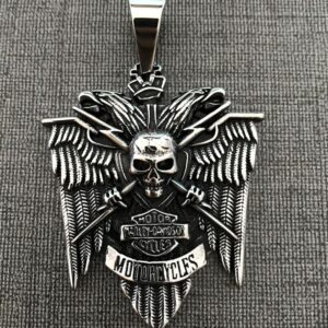 HD Pendant with Eagle and Skull Design With Chain