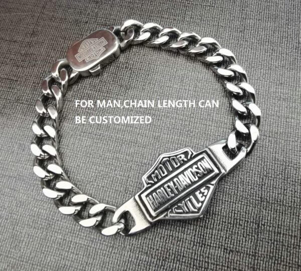 Customizable Harley Davidson Chain Bracelet