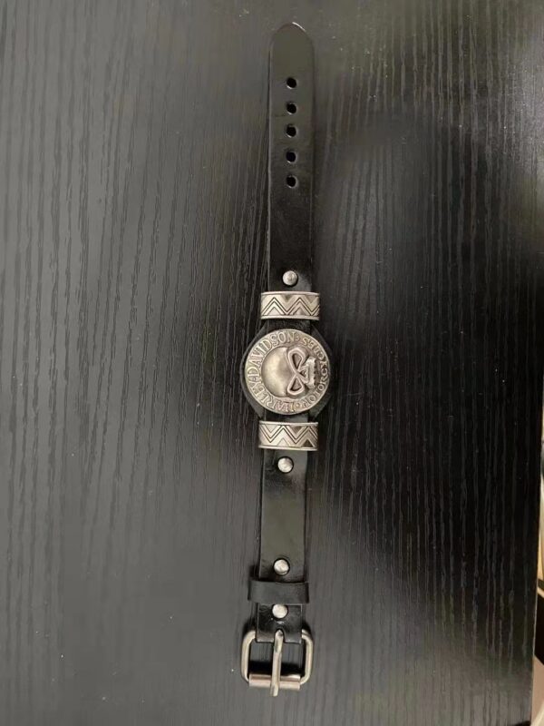 Harley Davidson Skull Leather Bracelet Bold Motorcycle Style