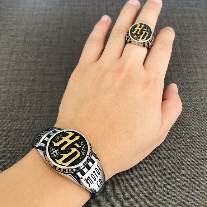 Harley Davidson HD Style Set: Bracelet and Ring