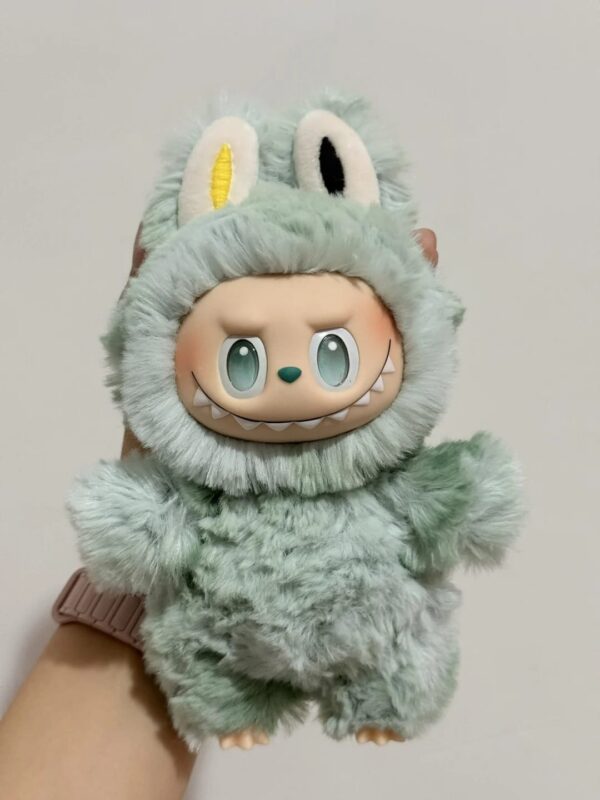Labubu Plush Replica – Mint Green Bunny Suit (18 cm)