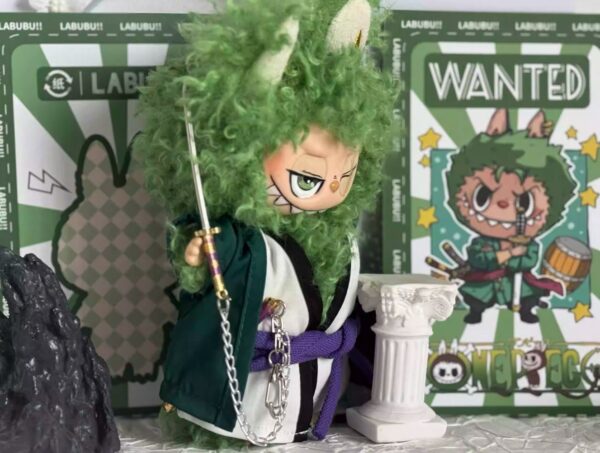 Labubu Zoro Plush – Baby Figure with Clothes & Sword - Image 4
