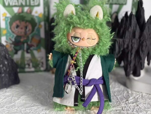 Labubu Zoro Plush – Baby Figure with Clothes & Sword - Image 3