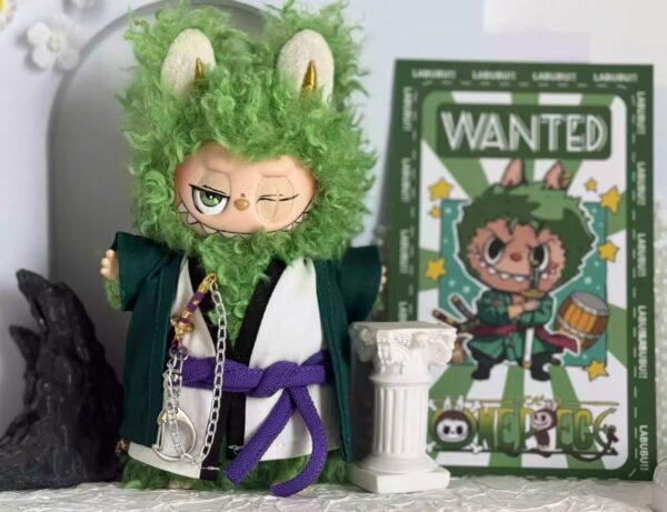 Labubu Zoro Plush – Baby Figure with Clothes & Sword