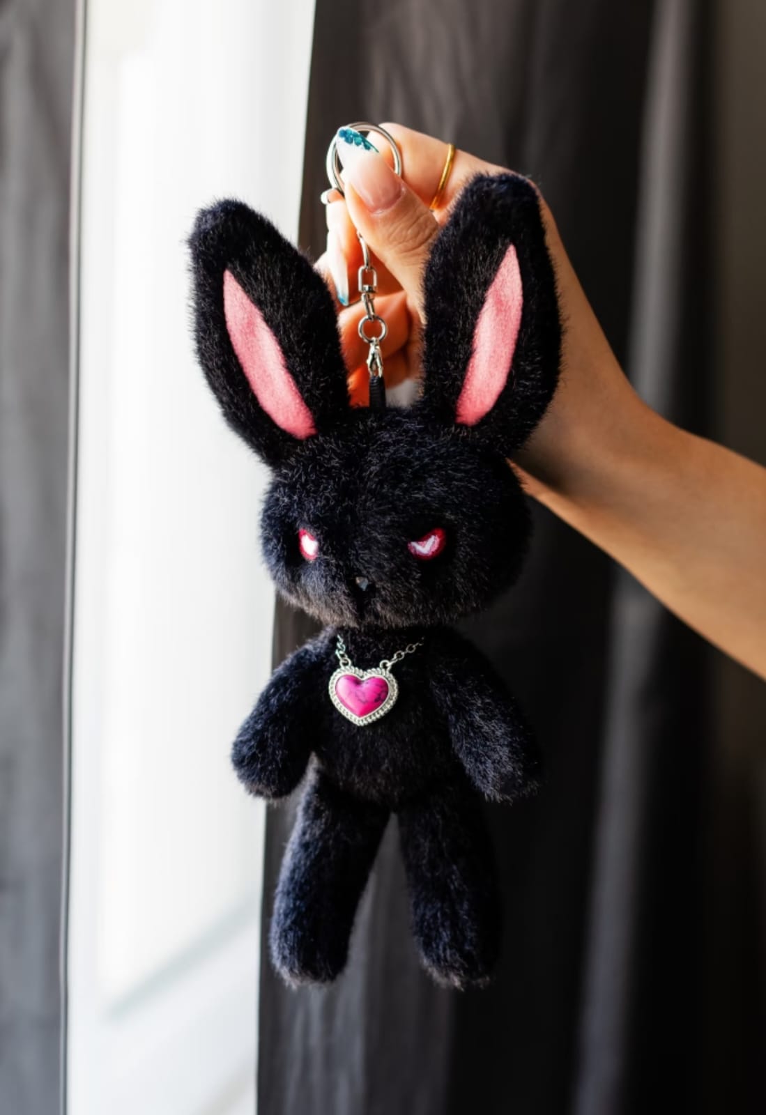 Mystic Black Bunny Plush 20cm Guardian of Darkness - Image 2