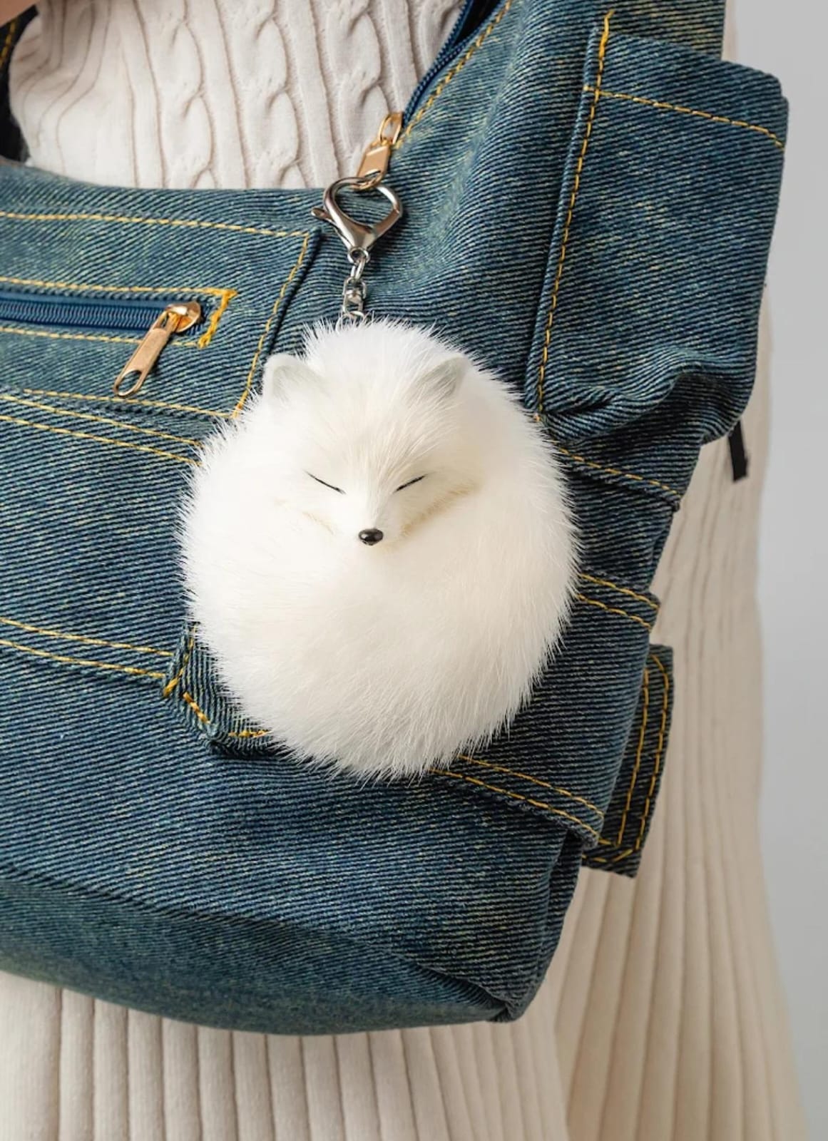 White Spirit Fox Plush – 10cm Fantasy Guardian